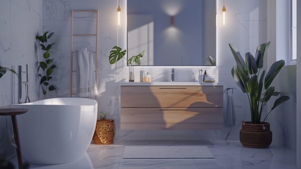 Meubles de salle de bain : l'importance des socles tiroirs